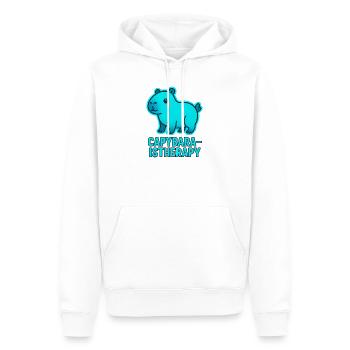 Capybara Therapie Motiv - Männer Premium Bio Hoodie - Weiß - Vorne - Nico (187cm)