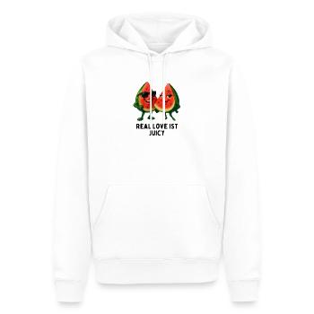 Juicy Love Melons Duo - Männer Premium Bio Hoodie - Weiß - Vorne - Nico (187cm)