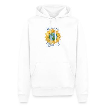 Earth Sunflower Eco Message - Men’s Premium Organic Hoodie - white - Front - Nico (187cm)