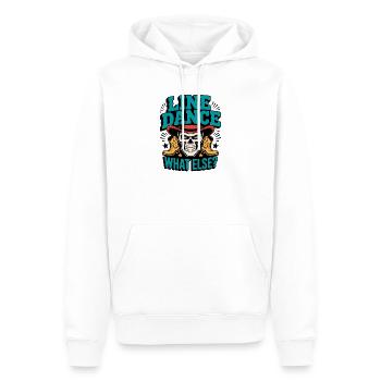 Line Dance Skull with Boots - Men’s Premium Organic Hoodie - white - Front - Nico (187cm)