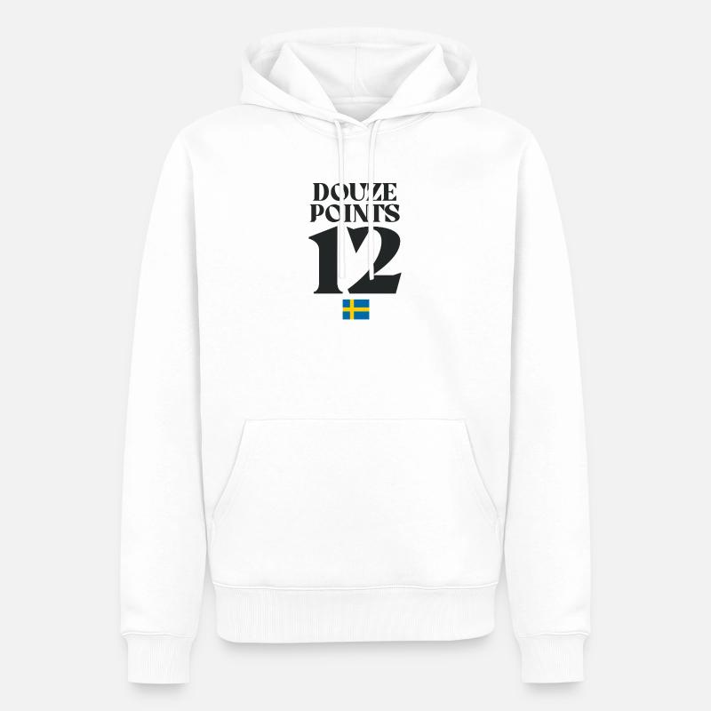 Douze points Suède Eurovision - Sweat à capuche Premium bio Homme - blanc