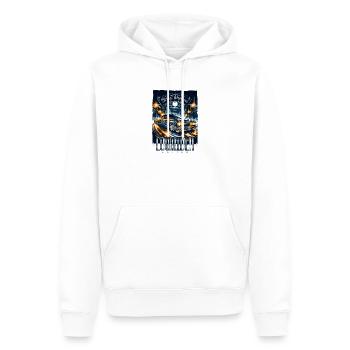 Street Dream Lowrider-Nächte - Männer Premium Bio Hoodie - Weiß - Vorne - Nico (187cm)
