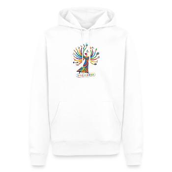 Alleskönner Tausendkünstler begabter Allrounder - Männer Premium Bio Hoodie - Weiß - Vorne - Nico (187cm)