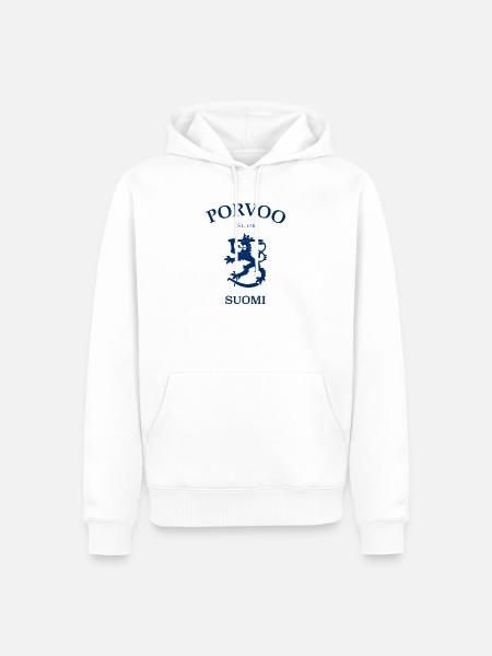 Porvoo Suomi Finland  - Männer Premium Bio Hoodie - Weiß