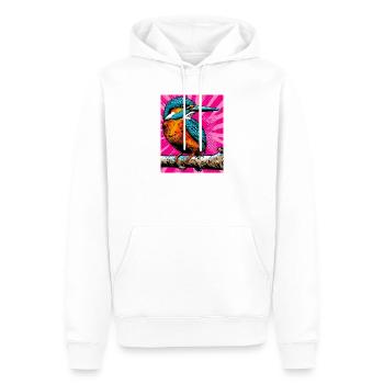 martin-pêcheur - Sweat à capuche Premium bio Homme - blanc - Devant - Nico (187cm)