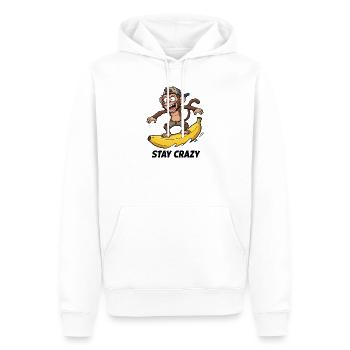 Bananen-Surf-Affe - Männer Premium Bio Hoodie - Weiß - Vorne - Nico (187cm)