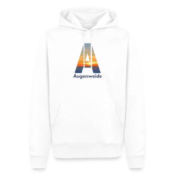 Augenweide - Wortschätze, vergessene Wörter - Männer Premium Bio Hoodie - Weiß - Vorne - Nico (187cm)