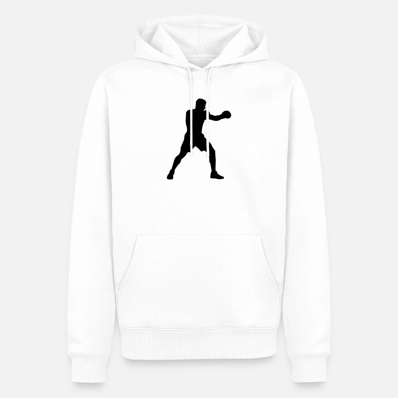 boxeur - Sweat à capuche Premium bio Homme - blanc