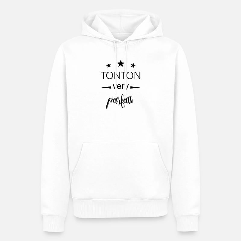 Perfekter Onkel / Onkel Geschenk - Männer Premium Bio Hoodie - Weiß