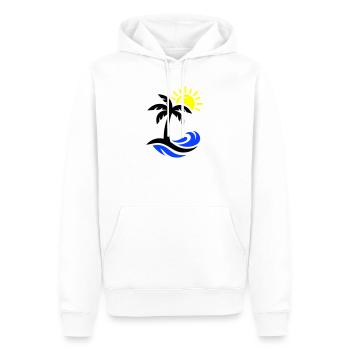 Palme Strand Ozean - Männer Premium Bio Hoodie - Weiß - Vorne - Nico (187cm)