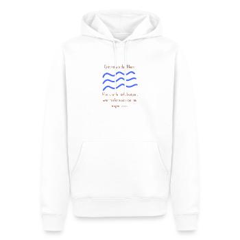 Gott ist wie das Meer, man kann ihn nicht besitzen - Männer Premium Bio Hoodie - Weiß - Vorne - Nico (187cm)