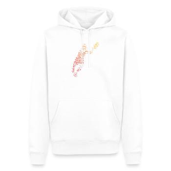 Idée cadeau pour un tennis avec tennis - Sweat à capuche Premium bio Homme - blanc - Devant - Nico (187cm)