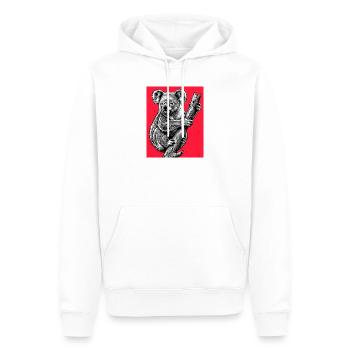 Koala - Männer Premium Bio Hoodie - Weiß - Vorne - Nico (187cm)