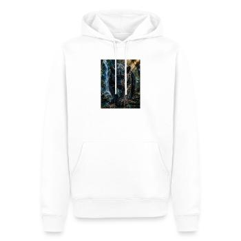 Panthère mosaïque des chutes - Sweat à capuche Premium bio Homme - blanc - Devant - Nico (187cm)
