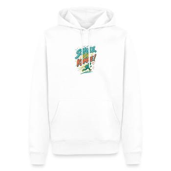 L’école, je reviens à l’école 2026 - Sweat à capuche Premium bio Homme - blanc - Devant - Nico (187cm)