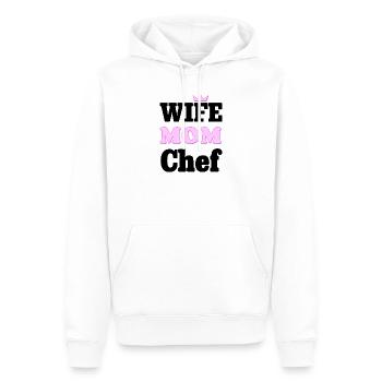 Wife Mom Chef - Statement Design für Mütter - Männer Premium Bio Hoodie - Weiß - Vorne - Nico (187cm)