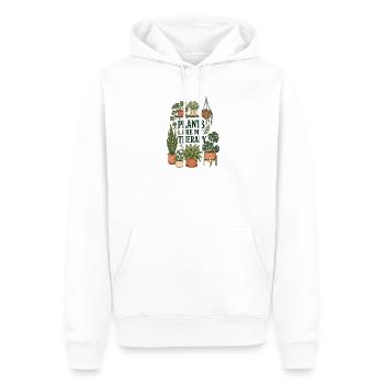 Plants Are My Therapy – Zimmerpflanzen - Männer Premium Bio Hoodie - Weiß - Vorne - Nico (187cm)