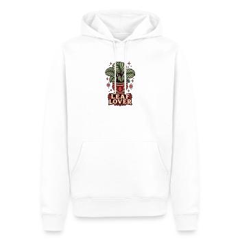 Leaf Lover – Calathea Plant Love - Men’s Premium Organic Hoodie - white - Front - Nico (187cm)