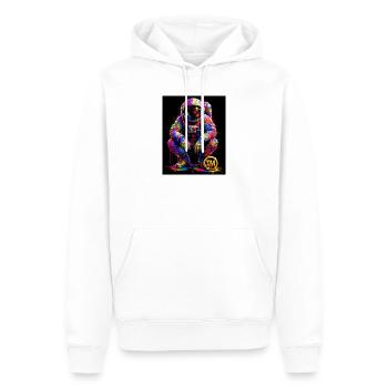 Bunte Weltraumkunst - Männer Premium Bio Hoodie - Weiß - Vorne - Nico (187cm)