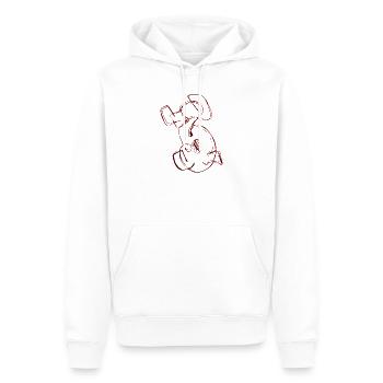 Lieblingszahl 3 Drei 3 - Männer Premium Bio Hoodie - Weiß - Vorne - Nico (187cm)
