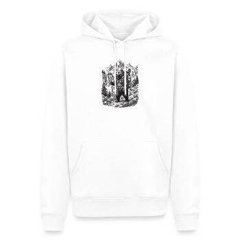 Hiking - Outdoor Adventure - Bear - Men’s Premium Organic Hoodie - white - Front - Nico (187cm)
