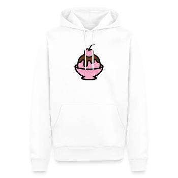Sundae Cherry Artwork - Men’s Premium Organic Hoodie - white - Front - Nico (187cm)
