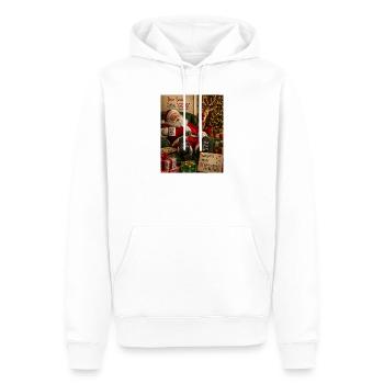 Rentner Weihnachtsmann Definiere Brav Humor Frech - Männer Premium Bio Hoodie - Weiß - Vorne - Nico (187cm)