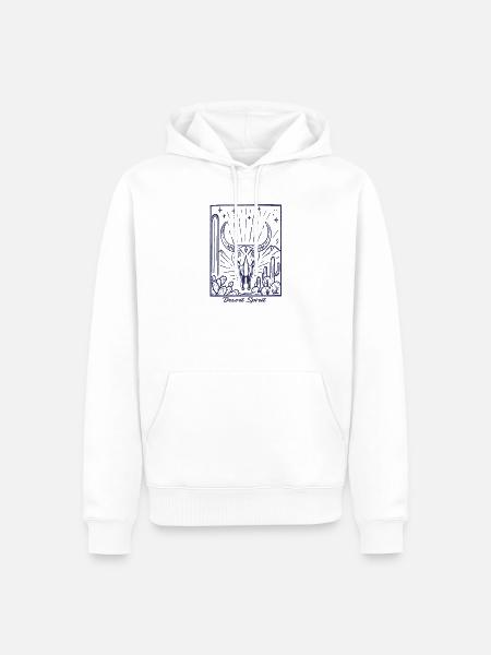 Wüsten Geist - Männer Premium Bio Hoodie - Weiß