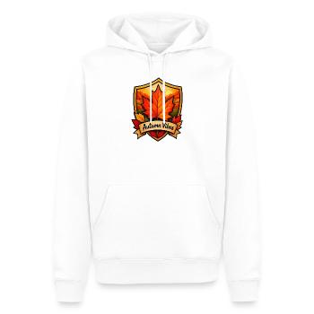 Herbstlaub Shield Vibes - Männer Premium Bio Hoodie - Weiß - Vorne - Nico (187cm)