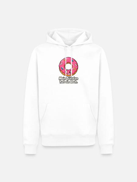 Donut mit Diätlücke - Männer Premium Bio Hoodie - Weiß