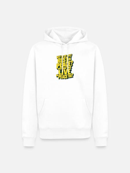 In Frieden leben - Männer Premium Bio Hoodie - Weiß