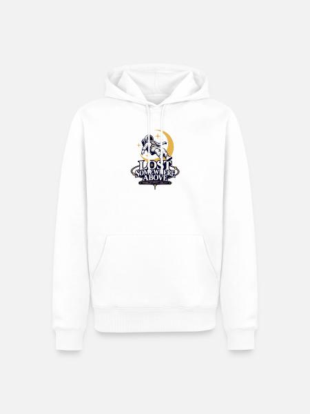 Irgendwo oben verloren - Männer Premium Bio Hoodie - Weiß