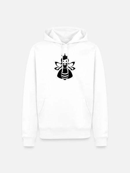Niedliche Queen Bee - Männer Premium Bio Hoodie - Weiß