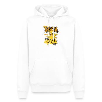 Duck you - Männer Premium Bio Hoodie - Weiß - Vorne - Nico (187cm)