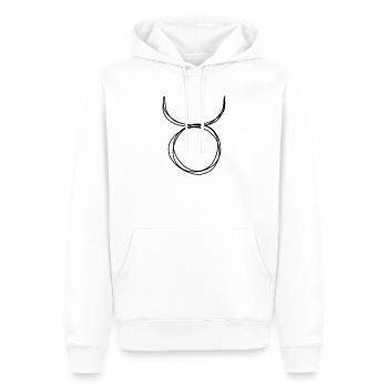 Sternzeichen Stier handgezeichnet - Männer Premium Bio Hoodie - Weiß - Vorne - Nico (187cm)