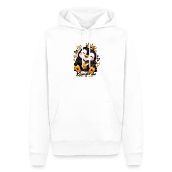 Kleiner Königspinguin Herzenglanz - Männer Premium Bio Hoodie - Weiß - Vorne - Nico (187cm)