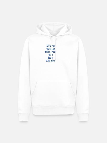 Gotische Proteste: Helfen armen Kindern - Männer Premium Bio Hoodie - Weiß