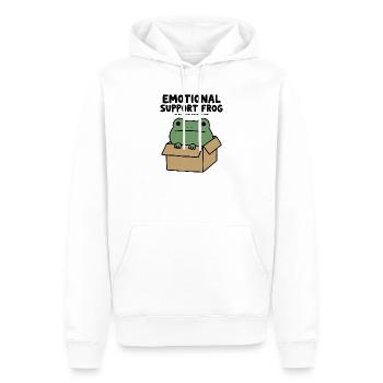 Emotionaler Unterstützungsfrosch - Männer Premium Bio Hoodie - Weiß - Vorne - Nico (187cm)