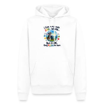 Eigene Kleine Welt - Männer Premium Bio Hoodie - Weiß - Vorne - Nico (187cm)