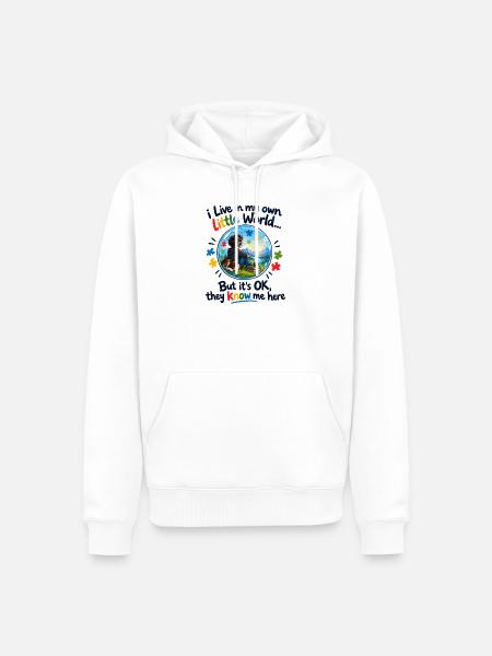 Eigene Kleine Welt - Männer Premium Bio Hoodie - Weiß
