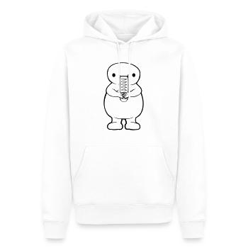 Sandwich essen Clipart - Männer Premium Bio Hoodie - Weiß - Vorne - Nico (187cm)