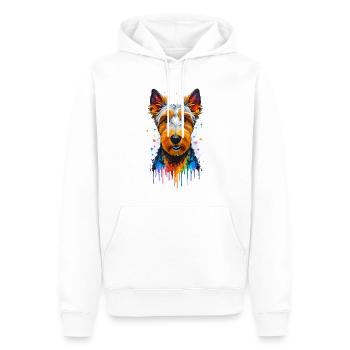 Airedale Terrier - Männer Premium Bio Hoodie - Weiß - Vorne - Nico (187cm)