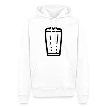 Bière - Sweat à capuche Premium bio Homme - blanc - Devant - Nico (187cm)