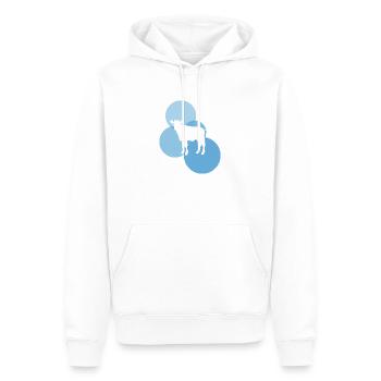 Éleveur de vaches - Sweat à capuche Premium bio Homme - blanc - Devant - Nico (187cm)