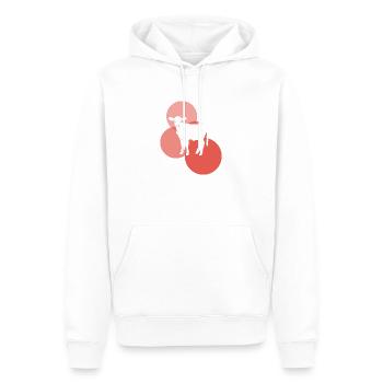 Veganerin - Männer Premium Bio Hoodie - Weiß - Vorne - Nico (187cm)