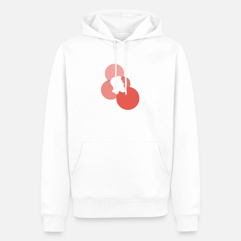 Schnurrbart Bart Baertig - Männer Premium Bio Hoodie - Weiß