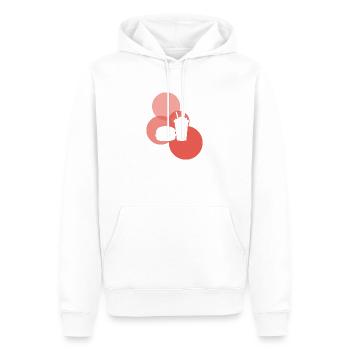 Food Truck Snack Burger - Men’s Premium Organic Hoodie - white - Front - Nico (187cm)