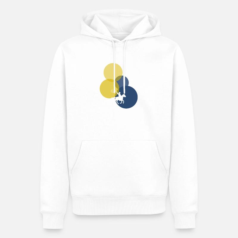 Cavalier de l’Ouest - Sweat à capuche Premium bio Homme - blanc
