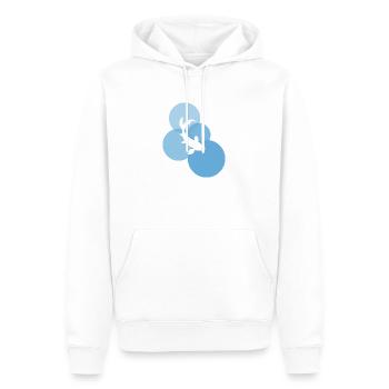 Tête de poisson Koi - Sweat à capuche Premium bio Homme - blanc - Devant - Nico (187cm)