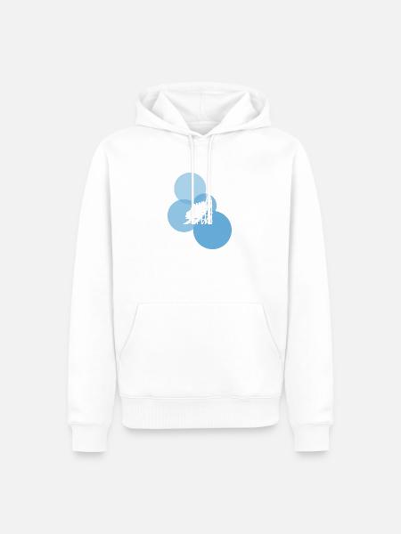 Riesenrad Lukas - Männer Premium Bio Hoodie - Weiß